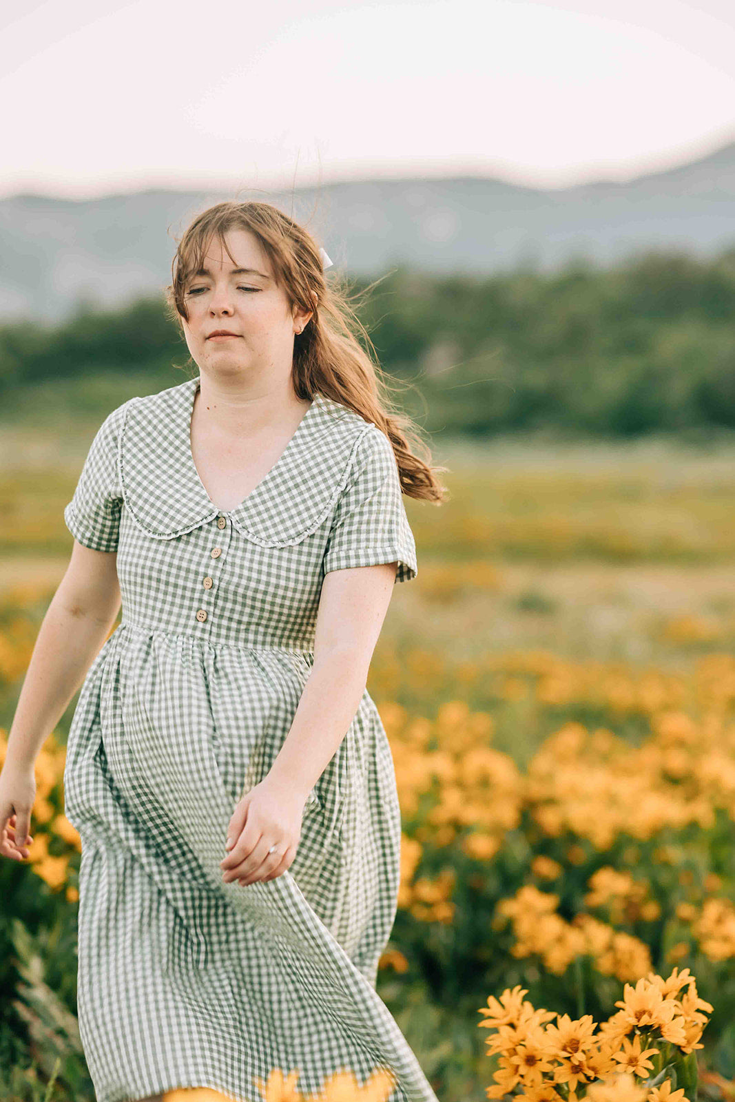 Willow Dress - Green Gingham